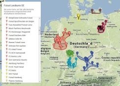 Die Futsal Landkarte DE nimmt erste Formen an